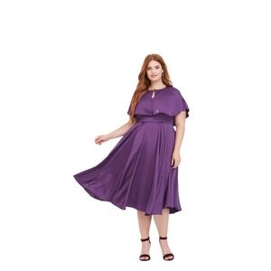 TORRID Fantastic Beasts Leta Lestrange Purple Capelet Dress 18 Women Plus New